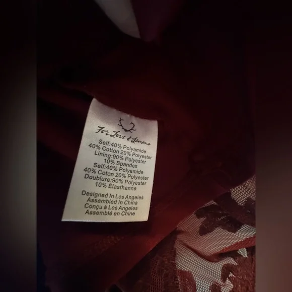 For Love And Lemons Burgundy Lace Dress - Picture 6 of 10